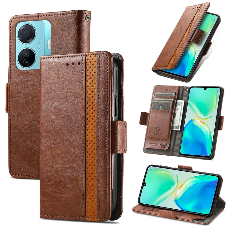 CaseNeo Splicing Dual Magnetic Buckle Leather Phone Case, For Tecno Pova Neo 5G, For vivo S15e, For Xiaomi 13 Lite, For ZTE Blade A52, For Samsung Galaxy A14 4G