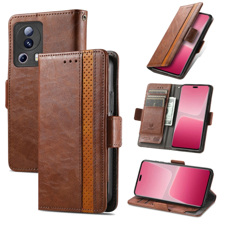 CaseNeo Splicing Dual Magnetic Buckle Leather Phone Case, For Tecno Pova Neo 5G, For vivo S15e, For Xiaomi 13 Lite, For ZTE Blade A52