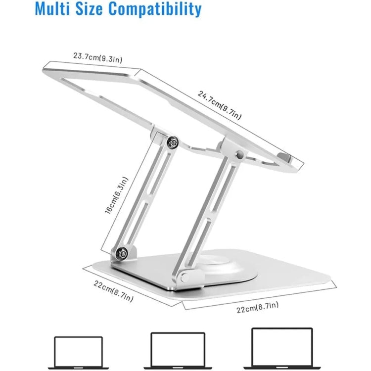 D147 Foldable 360 Degree Rotating Laptop Lifting Bracket Aluminum Alloy Notebook Desktop Stand, D147