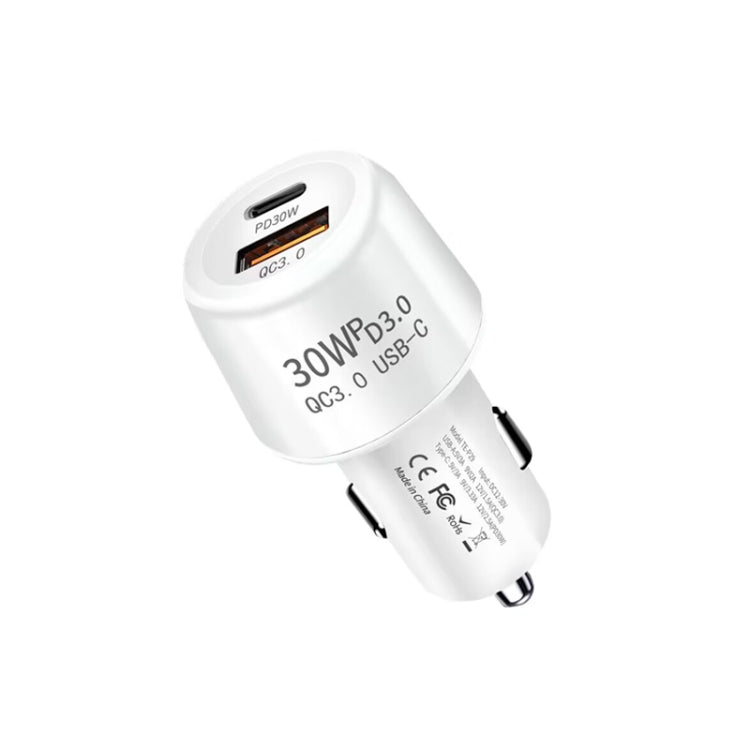 P29 48W PD30W + QC3.0 18W USB Dual Port Car Charger, P29 (Black), P29 (White)