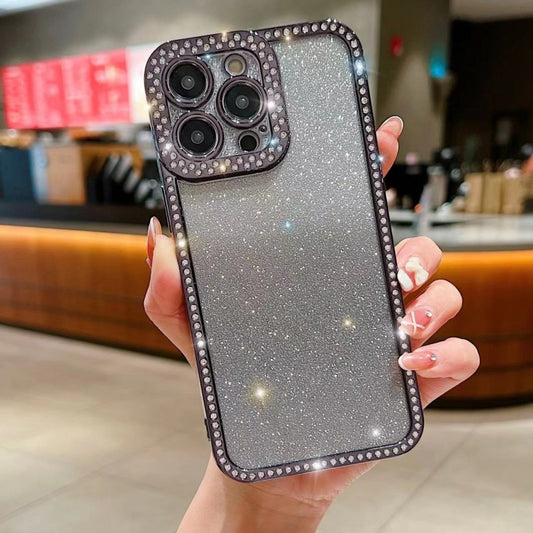 Diamond Gradient Glitter Plated TPU Phone Case, For iPhone 15 Pro Max, For iPhone 11, For iPhone 11 Pro Max