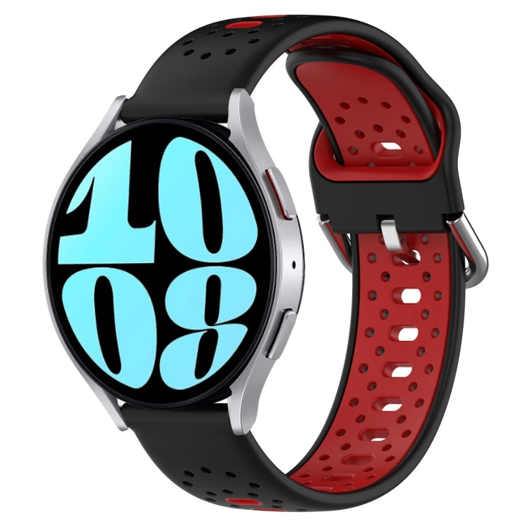 20mm Breathable Two-Color Silicone Watch Band, For Samsung Galaxy Watch 6 40mm