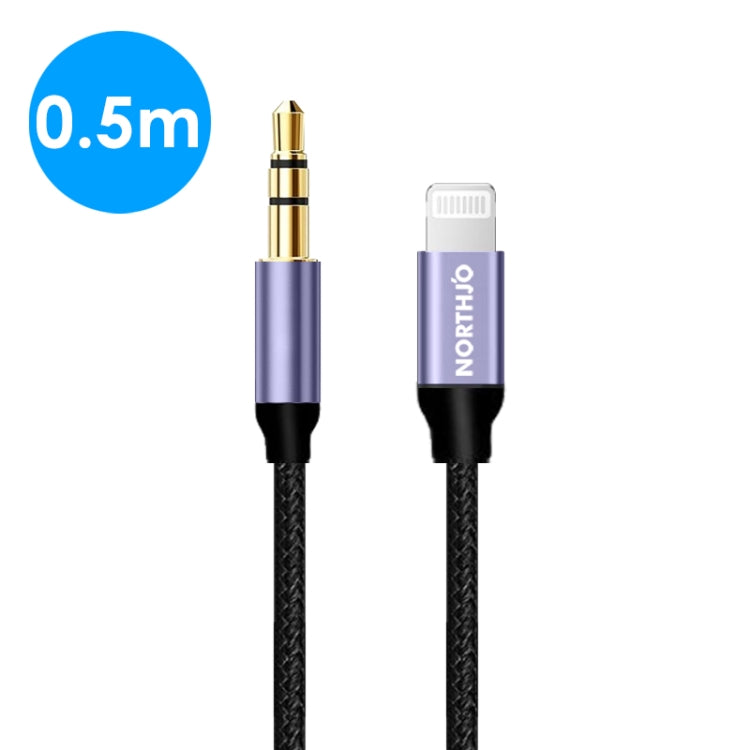 NORTHJO LTM03 8 Pin to 3.5mm Audio AUX Jack Cable, 0.5m, 1m, 1.5m