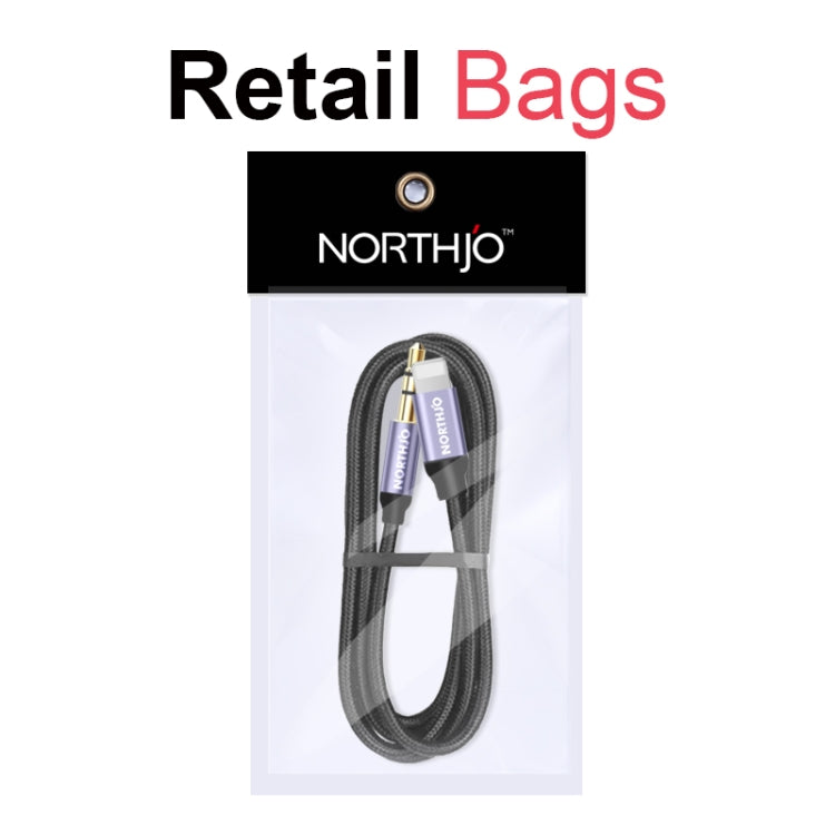 NORTHJO LTM03 8 Pin to 3.5mm Audio AUX Jack Cable, 0.5m, 1m, 1.5m