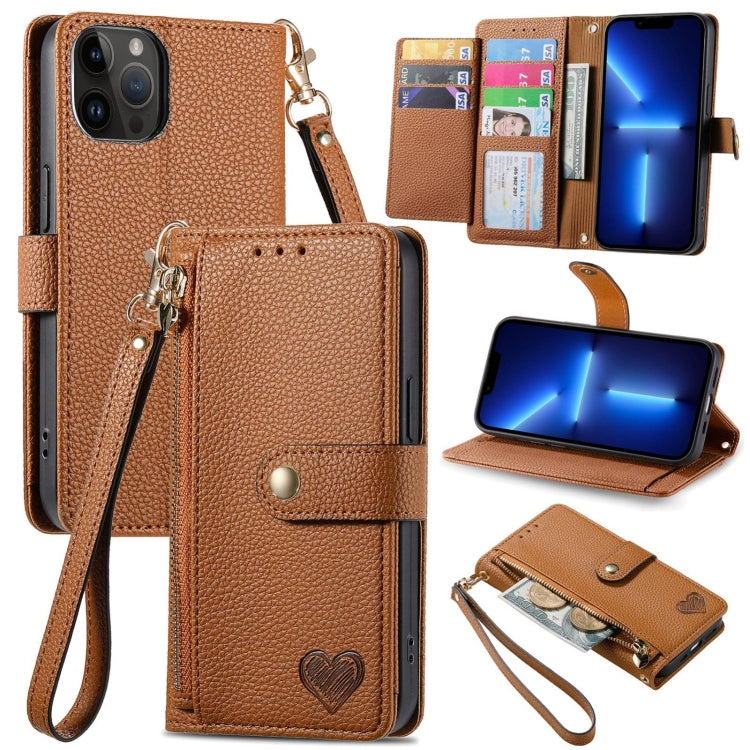 Love Zipper Lanyard Leather Phone Case, For iPhone 14 Pro, For iPhone 14 Pro Max, For iPhone 7 / 8 / SE 2022, For iPhone 13 Pro Max, For iPhone 13 Pro