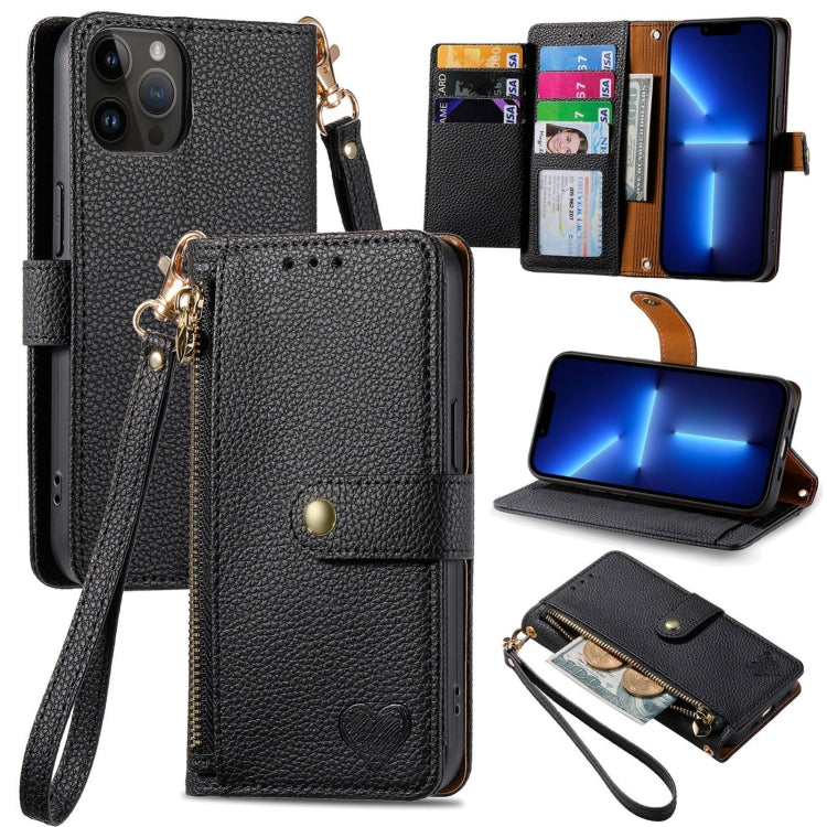 Love Zipper Lanyard Leather Phone Case, For iPhone 14 Pro, For iPhone 14 Pro Max, For iPhone 7 / 8 / SE 2022, For iPhone 13 Pro Max, For iPhone 13 Pro