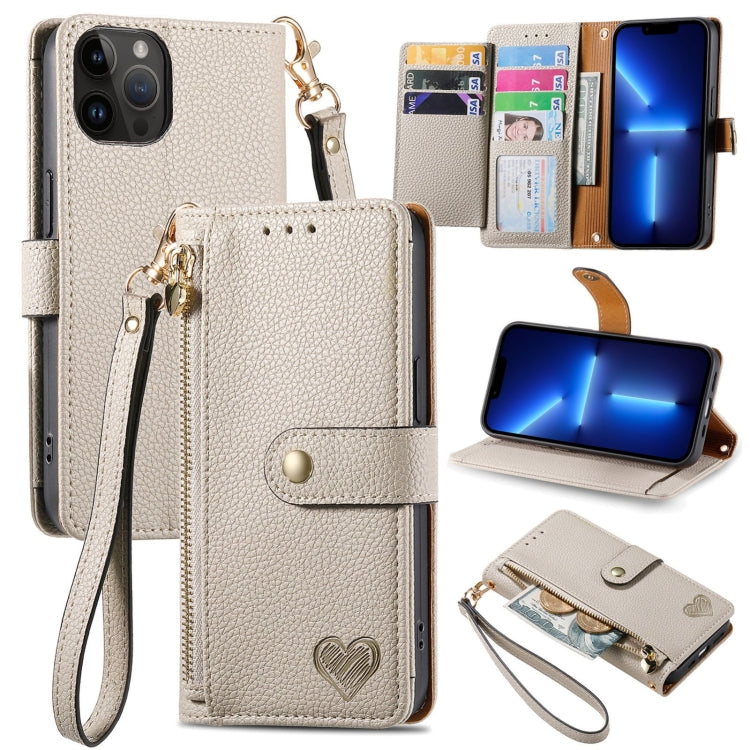 Love Zipper Lanyard Leather Phone Case, For iPhone 14 Pro, For iPhone 14 Pro Max, For iPhone 7 / 8 / SE 2022, For iPhone 13 Pro Max, For iPhone 13 Pro