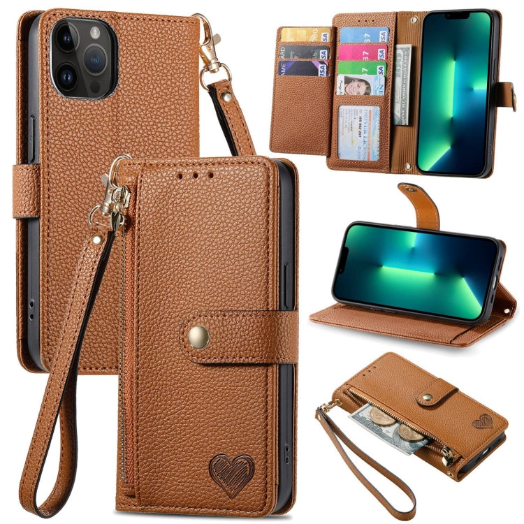 Love Zipper Lanyard Leather Phone Case, For iPhone 14 Pro, For iPhone 14 Pro Max, For iPhone 7 / 8 / SE 2022, For iPhone 13 Pro Max, For iPhone 13 Pro