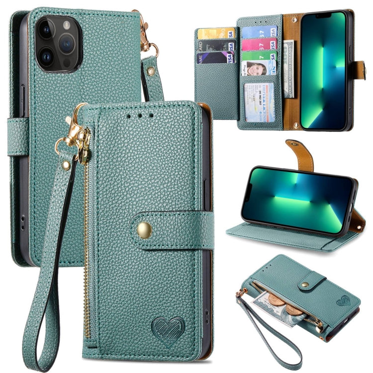 Love Zipper Lanyard Leather Phone Case, For iPhone 14 Pro, For iPhone 14 Pro Max, For iPhone 7 / 8 / SE 2022, For iPhone 13 Pro Max, For iPhone 13 Pro