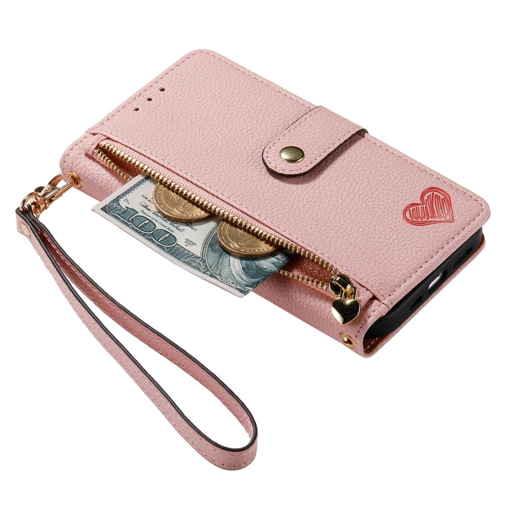 Love Zipper Lanyard Leather Phone Case, For iPhone 11 Pro Max, For iPhone 11, For iPhone 11 Pro, For iPhone X / XS, For iPhone XR