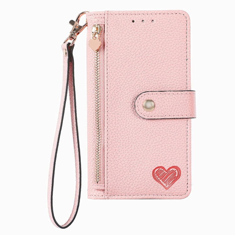 Love Zipper Lanyard Leather Phone Case, For iPhone 15 Pro, For iPhone 15 Plus, For iPhone 15, For iPhone 14 Plus, For iPhone 14