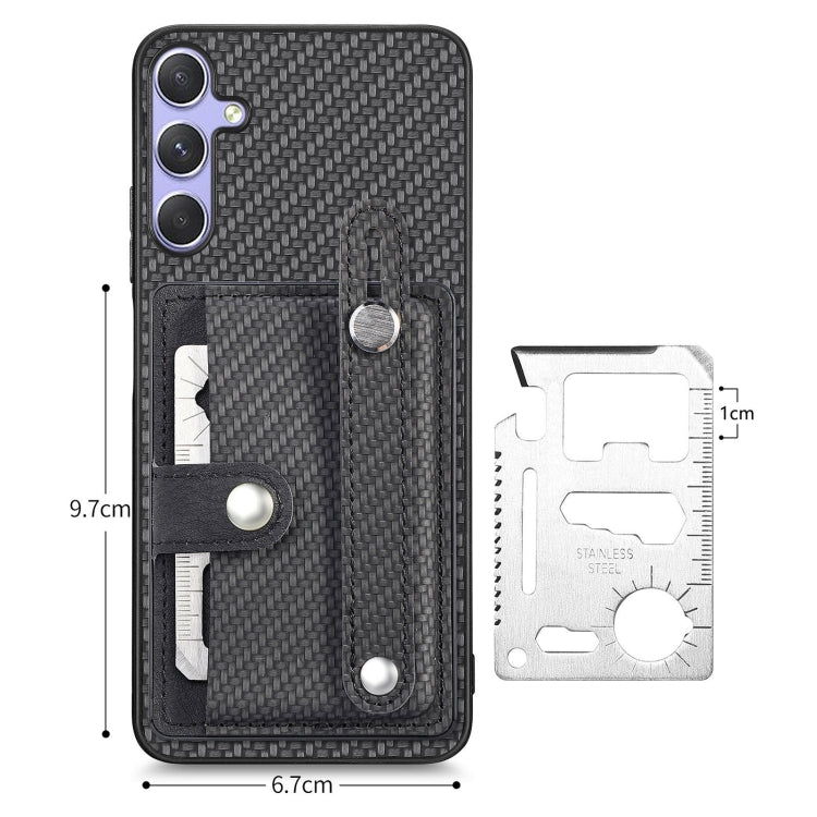Wristband Kickstand Wallet Back Phone Case with Tool Knife