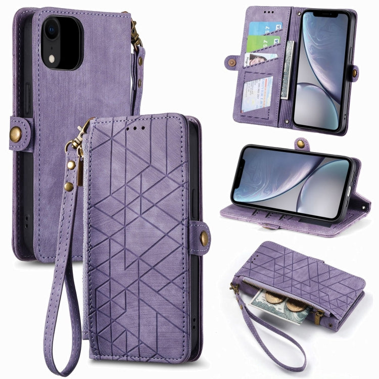 Geometric Zipper Wallet Side Buckle Leather Phone Case, For iPhone 11 Pro, For iPhone XR, For iPhone XS Max, For iPhone 7 Plus / 8 Plus