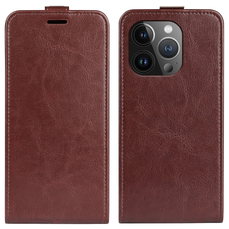 R64 Texture Single Vertical Flip Leather Phone Case, For iPhone 16 Pro Max, For iPhone 16 Pro, For iPhone 16 Plus, For iPhone 16, For iPhone 15 Pro Max, For iPhone 15 Pro, For iPhone 15 Plus, For iPhone 15