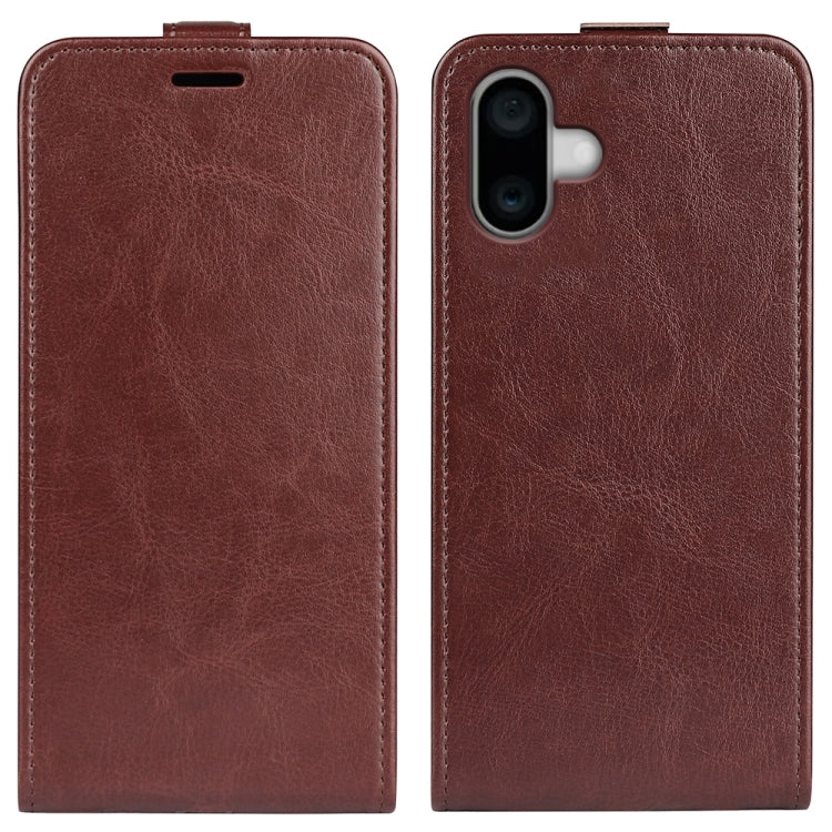 R64 Texture Single Vertical Flip Leather Phone Case, For iPhone 16 Pro Max, For iPhone 16 Pro, For iPhone 16 Plus, For iPhone 16, For iPhone 15 Pro Max, For iPhone 15 Pro, For iPhone 15 Plus, For iPhone 15