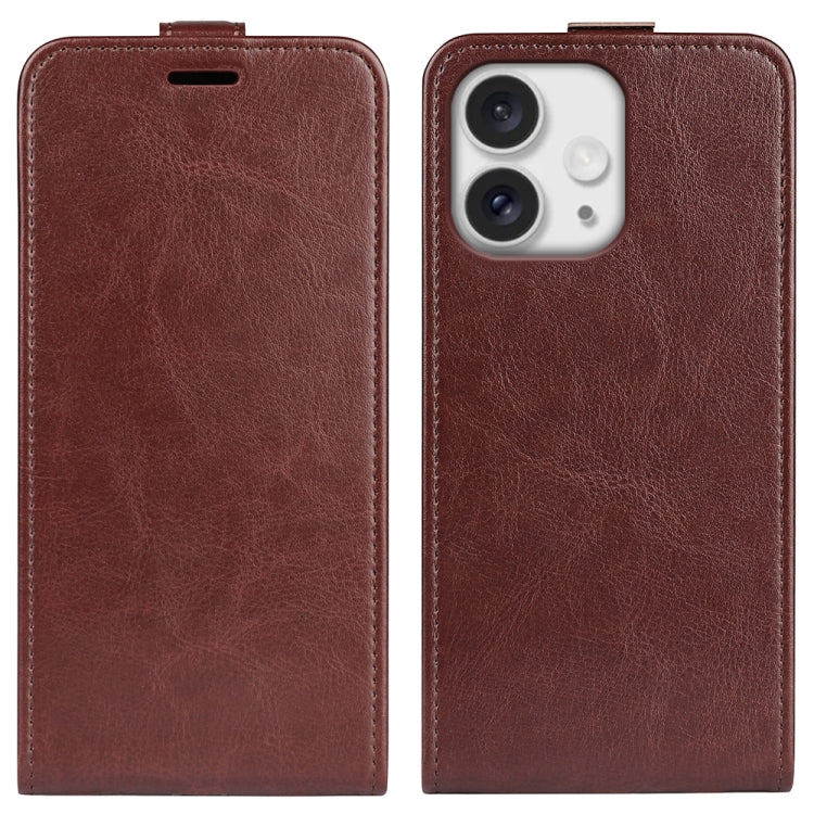 R64 Texture Single Vertical Flip Leather Phone Case, For iPhone 16 Pro Max, For iPhone 16 Pro, For iPhone 16 Plus, For iPhone 16, For iPhone 15 Pro Max, For iPhone 15 Pro, For iPhone 15 Plus, For iPhone 15