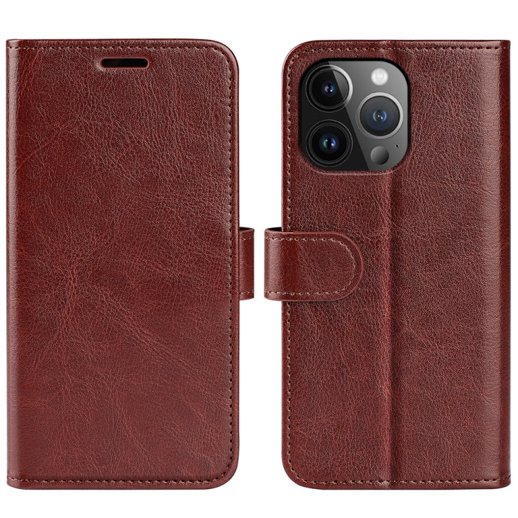 R64 Texture Horizontal Flip Leather Phone Case, For iPhone 16 Pro Max, For iPhone 16 Pro, For iPhone 16 Plus, For iPhone 16, For iPhone 15 Pro Max, For iPhone 15 Pro, For iPhone 15 Plus, For iPhone 15