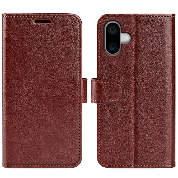 R64 Texture Horizontal Flip Leather Phone Case, For iPhone 16 Pro Max, For iPhone 16 Pro, For iPhone 16 Plus, For iPhone 16, For iPhone 15 Pro Max, For iPhone 15 Pro, For iPhone 15 Plus, For iPhone 15