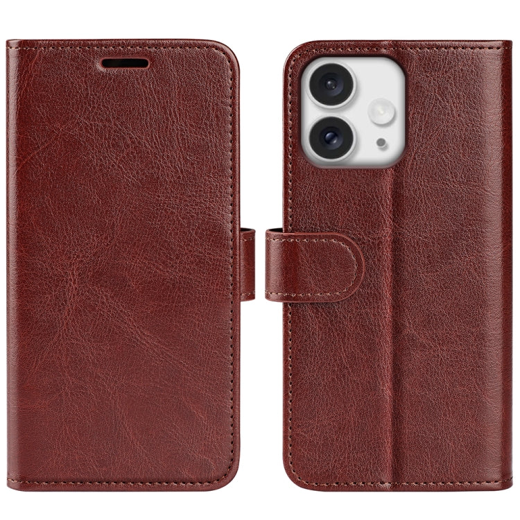 R64 Texture Horizontal Flip Leather Phone Case, For iPhone 16 Pro Max, For iPhone 16 Pro, For iPhone 16 Plus, For iPhone 16, For iPhone 15 Pro Max, For iPhone 15 Pro, For iPhone 15 Plus, For iPhone 15