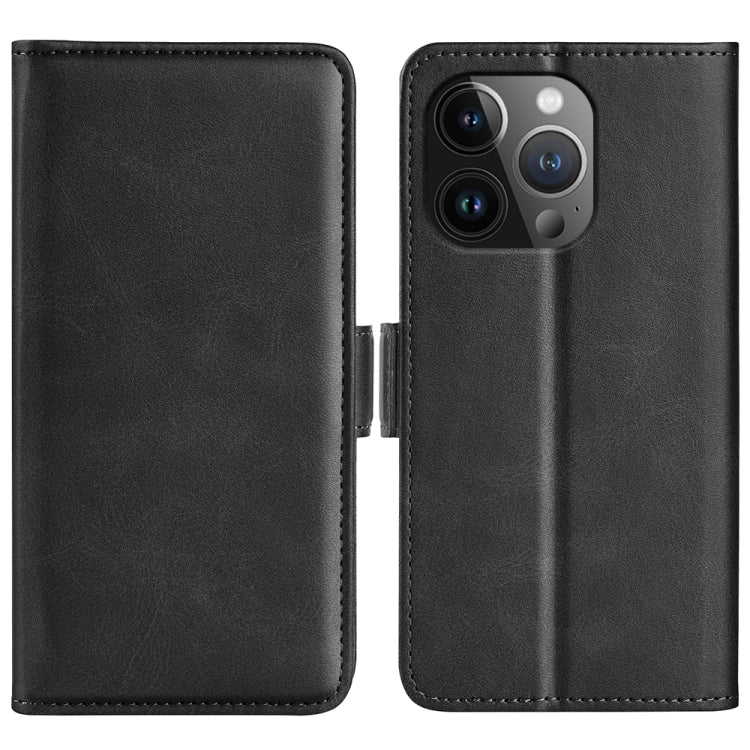 Dual-side Magnetic Buckle Horizontal Flip Leather Phone Case, For iPhone 16 Pro Max, For iPhone 16 Pro, For iPhone 16 Plus, For iPhone 16, For iPhone 15 Pro Max, For iPhone 15 Pro