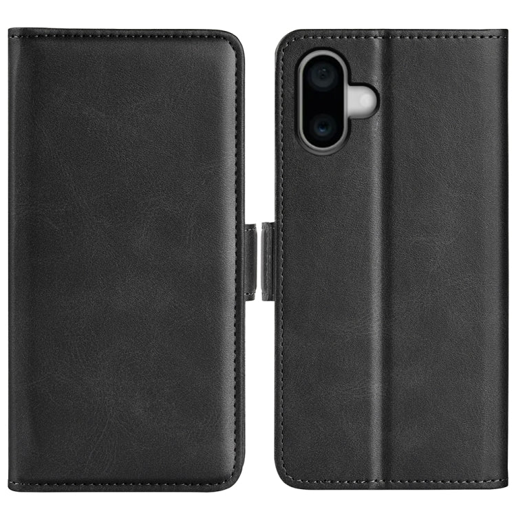 Dual-side Magnetic Buckle Horizontal Flip Leather Phone Case, For iPhone 16 Pro Max, For iPhone 16 Pro, For iPhone 16 Plus, For iPhone 16, For iPhone 15 Pro Max, For iPhone 15 Pro