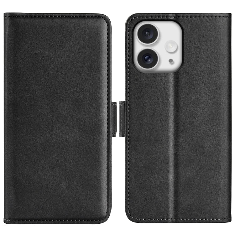 Dual-side Magnetic Buckle Horizontal Flip Leather Phone Case, For iPhone 16 Pro Max, For iPhone 16 Pro, For iPhone 16 Plus, For iPhone 16, For iPhone 15 Pro Max, For iPhone 15 Pro