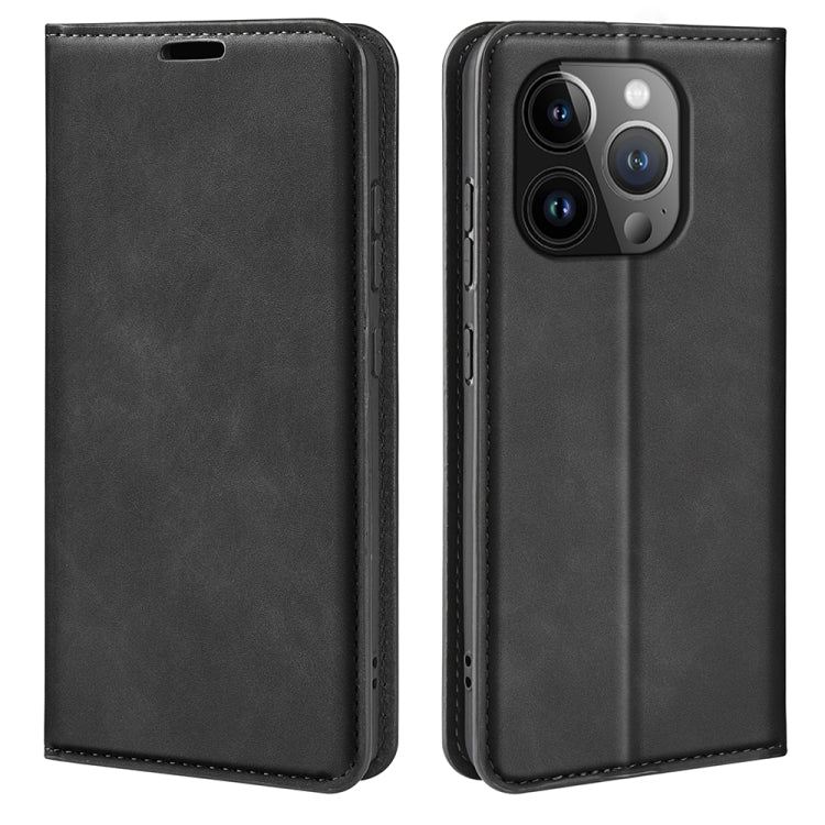 Retro-skin  Magnetic Suction Leather Phone Case, For iPhone 16 Pro Max, For iPhone 16 Pro, For iPhone 16 Plus, For iPhone 16, For iPhone 15 Pro Max, For iPhone 15 Pro