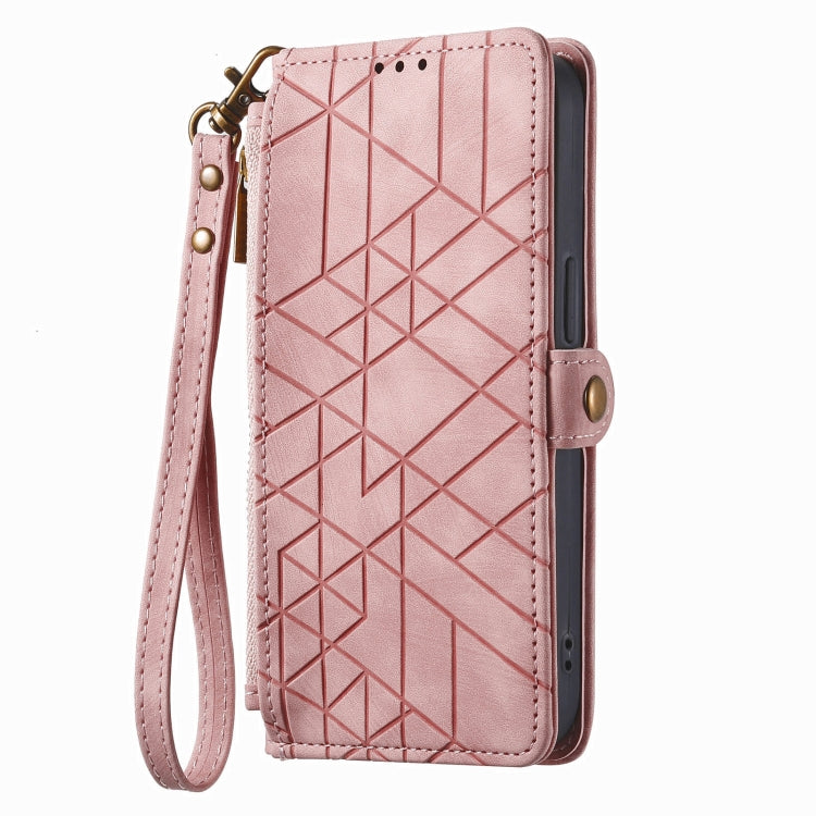 Geometric Zipper Wallet Side Buckle Leather Phone Case, For Sony Xperia 5 III, For Sony Xperia 10 III, For Sony Xperia 1 III