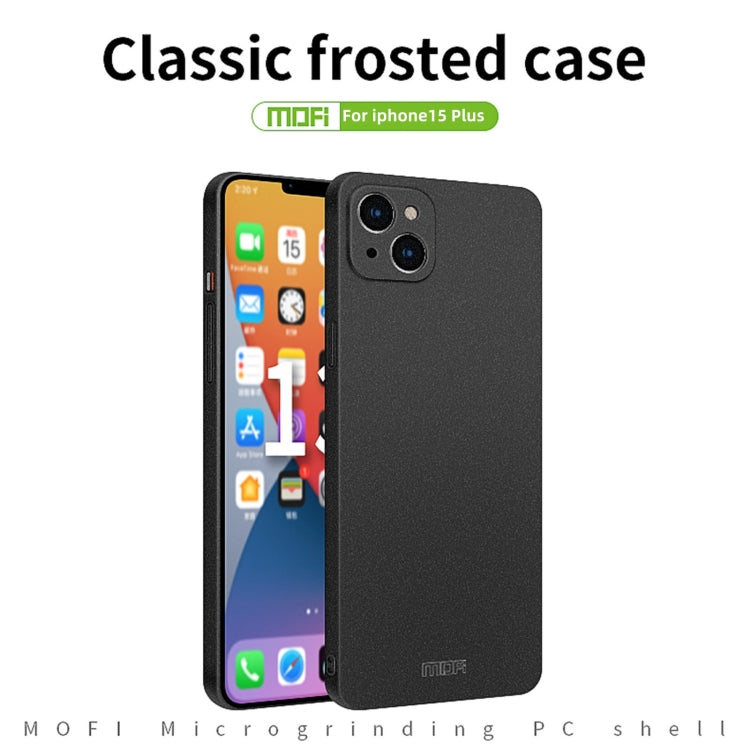 MOFI Fandun Series Frosted PC Ultra-thin All-inclusive Phone Case, For iPhone 15 Plus, For iPhone 15