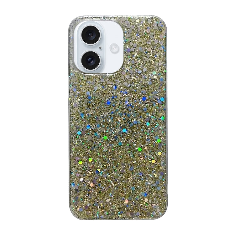 Glitter Sequins Epoxy TPU Phone Case, For iPhone 16 Pro Max, For iPhone 16 Pro, For iPhone 16 Plus, For iPhone 16