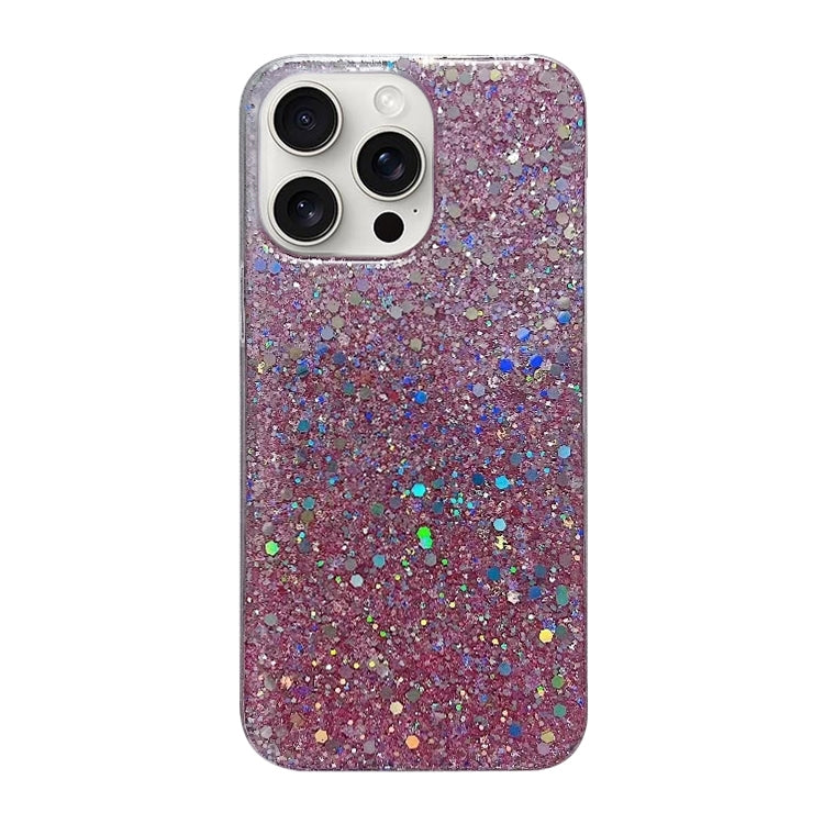 Glitter Sequins Epoxy TPU Phone Case, For iPhone 16 Pro Max, For iPhone 16 Pro, For iPhone 16 Plus, For iPhone 16