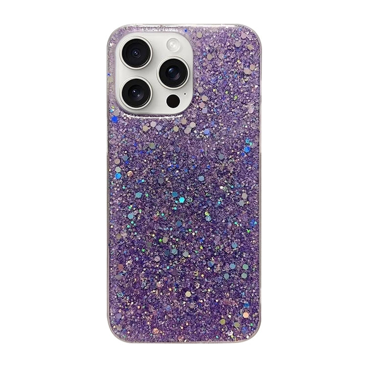 Glitter Sequins Epoxy TPU Phone Case, For iPhone 16 Pro Max, For iPhone 16 Pro, For iPhone 16 Plus, For iPhone 16