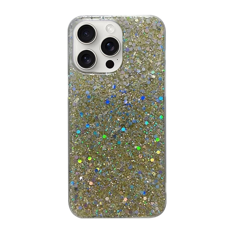 Glitter Sequins Epoxy TPU Phone Case, For iPhone 16 Pro Max, For iPhone 16 Pro, For iPhone 16 Plus, For iPhone 16