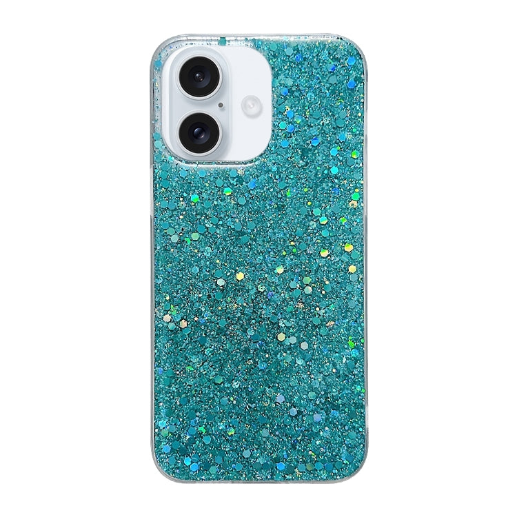 Glitter Sequins Epoxy TPU Phone Case, For iPhone 16 Pro Max, For iPhone 16 Pro, For iPhone 16 Plus, For iPhone 16