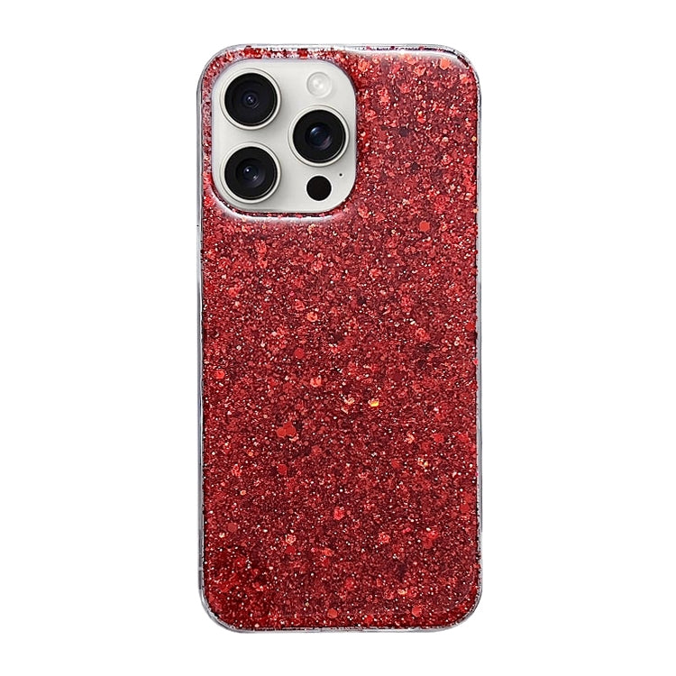 Glitter Sequins Epoxy TPU Phone Case, For iPhone 16 Pro Max, For iPhone 16 Pro, For iPhone 16 Plus, For iPhone 16