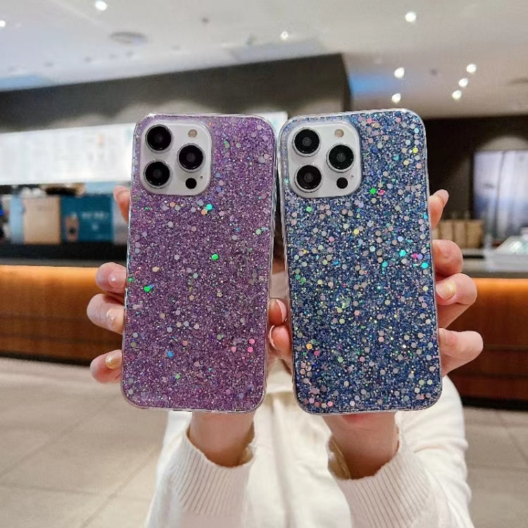 Glitter Sequins Epoxy TPU Phone Case, For iPhone 16 Pro Max, For iPhone 16 Pro, For iPhone 16 Plus, For iPhone 16