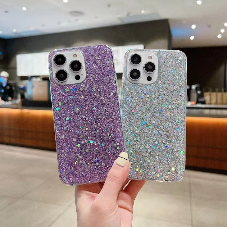 Glitter Sequins Epoxy TPU Phone Case, For iPhone 16 Pro Max, For iPhone 16 Pro, For iPhone 16 Plus, For iPhone 16