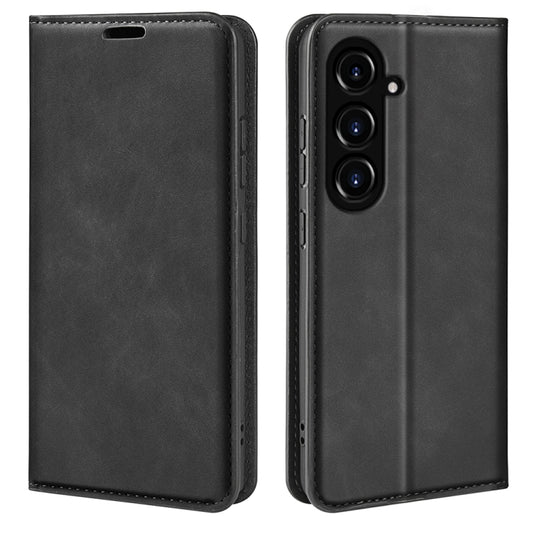 Retro-skin Magnetic Suction Leather Phone Case, For Samsung Galaxy S23 FE 5G