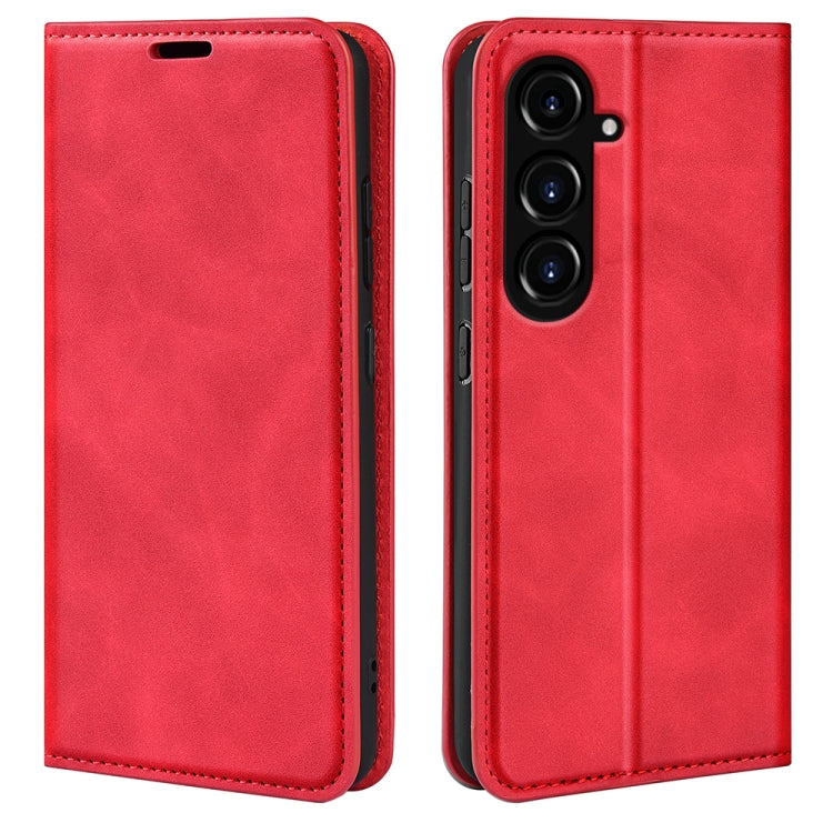 Retro-skin Magnetic Suction Leather Phone Case, For Samsung Galaxy S23 FE 5G