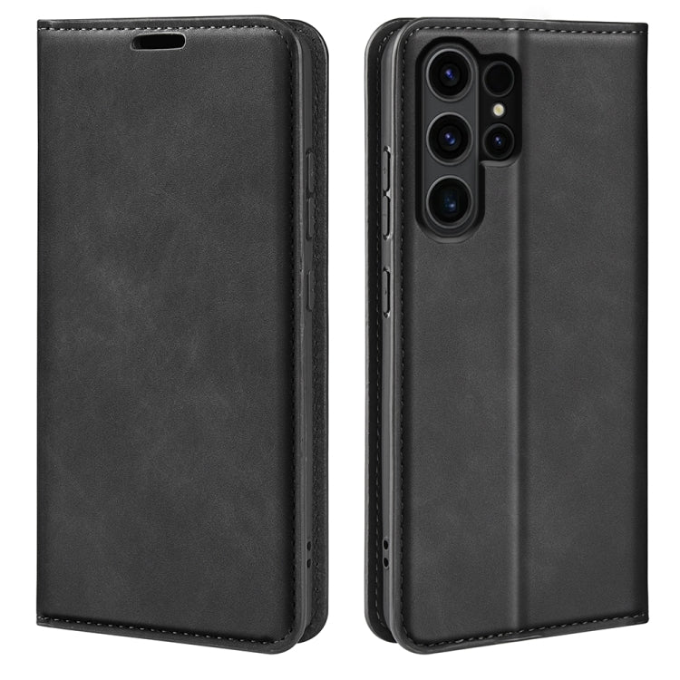 Retro-skin Magnetic Suction Leather Phone Case, For Samsung Galaxy S24 FE 5G, For Samsung Galaxy M55 5G, For Samsung Galaxy M15 5G, For Samsung Galaxy A55, For Samsung Galaxy A35, For Samsung Galaxy S24 Ultra 5G