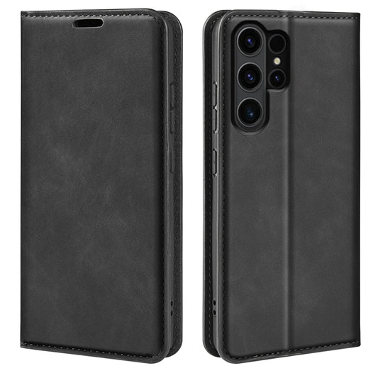 Retro-skin Magnetic Suction Leather Phone Case, For Samsung Galaxy S24 Ultra 5G, For Samsung Galaxy S24+ 5G, For Samsung Galaxy S24 5G, For Samsung Galaxy A15, For Samsung Galaxy A05, For Samsung Galaxy A05s