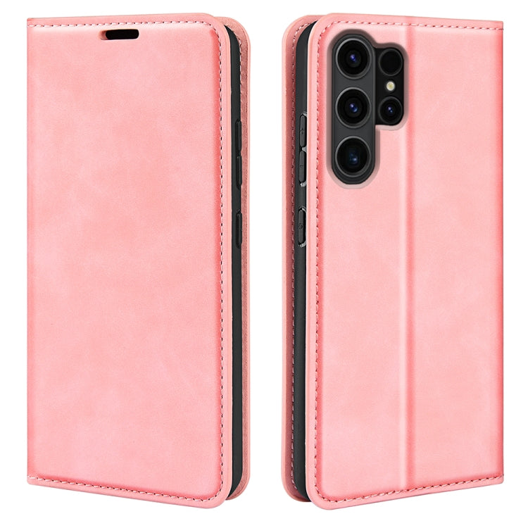 Retro-skin Magnetic Suction Leather Phone Case, For Samsung Galaxy S24 FE 5G, For Samsung Galaxy M55 5G, For Samsung Galaxy M15 5G, For Samsung Galaxy A55, For Samsung Galaxy A35, For Samsung Galaxy S24 Ultra 5G