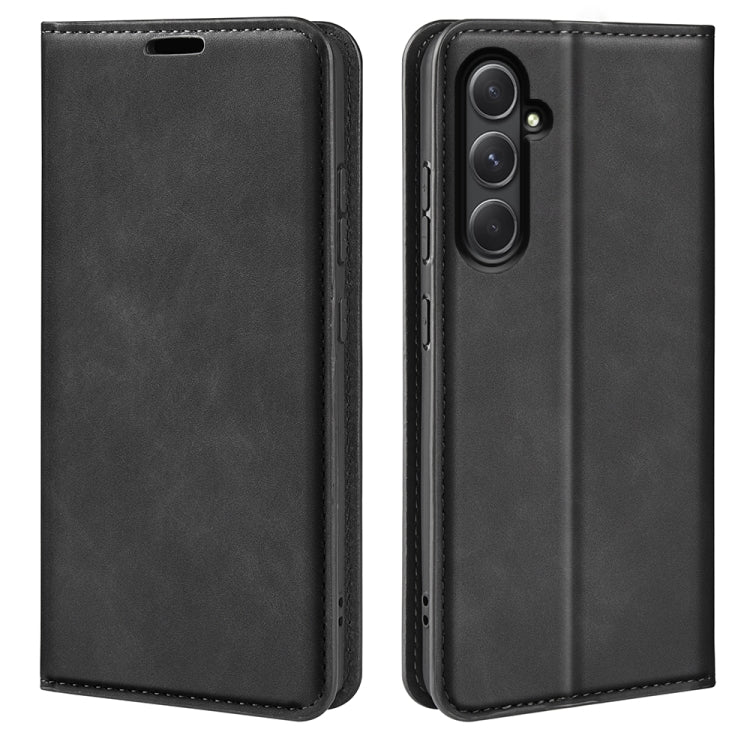 Retro-skin Magnetic Suction Leather Phone Case, For Samsung Galaxy S24 FE 5G, For Samsung Galaxy M55 5G, For Samsung Galaxy M15 5G, For Samsung Galaxy A55, For Samsung Galaxy A35, For Samsung Galaxy S24 Ultra 5G