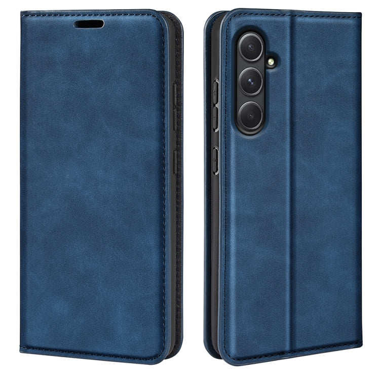 Retro-skin Magnetic Suction Leather Phone Case, For Samsung Galaxy S24 FE 5G, For Samsung Galaxy M55 5G, For Samsung Galaxy M15 5G, For Samsung Galaxy A55, For Samsung Galaxy A35, For Samsung Galaxy S24 Ultra 5G