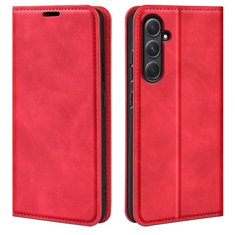 Retro-skin Magnetic Suction Leather Phone Case, For Samsung Galaxy S24 FE 5G, For Samsung Galaxy M55 5G, For Samsung Galaxy M15 5G, For Samsung Galaxy A55, For Samsung Galaxy A35, For Samsung Galaxy S24 Ultra 5G