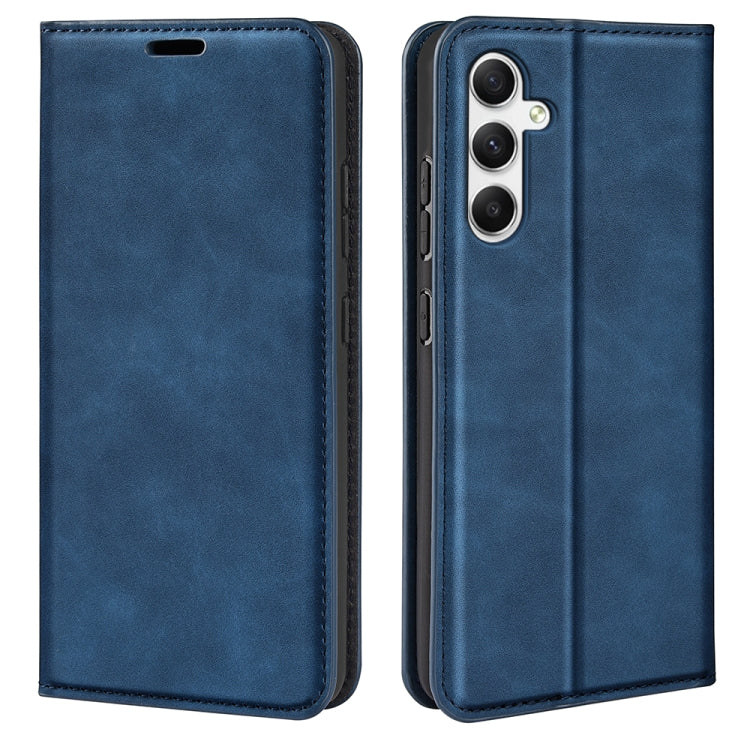 Retro-skin Magnetic Suction Leather Phone Case, For Samsung Galaxy S24 FE 5G, For Samsung Galaxy M55 5G, For Samsung Galaxy M15 5G, For Samsung Galaxy A55, For Samsung Galaxy A35, For Samsung Galaxy S24 Ultra 5G