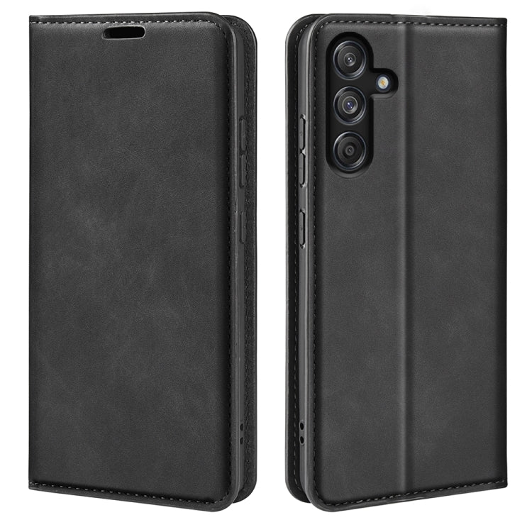 Retro-skin Magnetic Suction Leather Phone Case, For Samsung Galaxy S24 FE 5G, For Samsung Galaxy M55 5G, For Samsung Galaxy M15 5G, For Samsung Galaxy A55, For Samsung Galaxy A35, For Samsung Galaxy S24 Ultra 5G