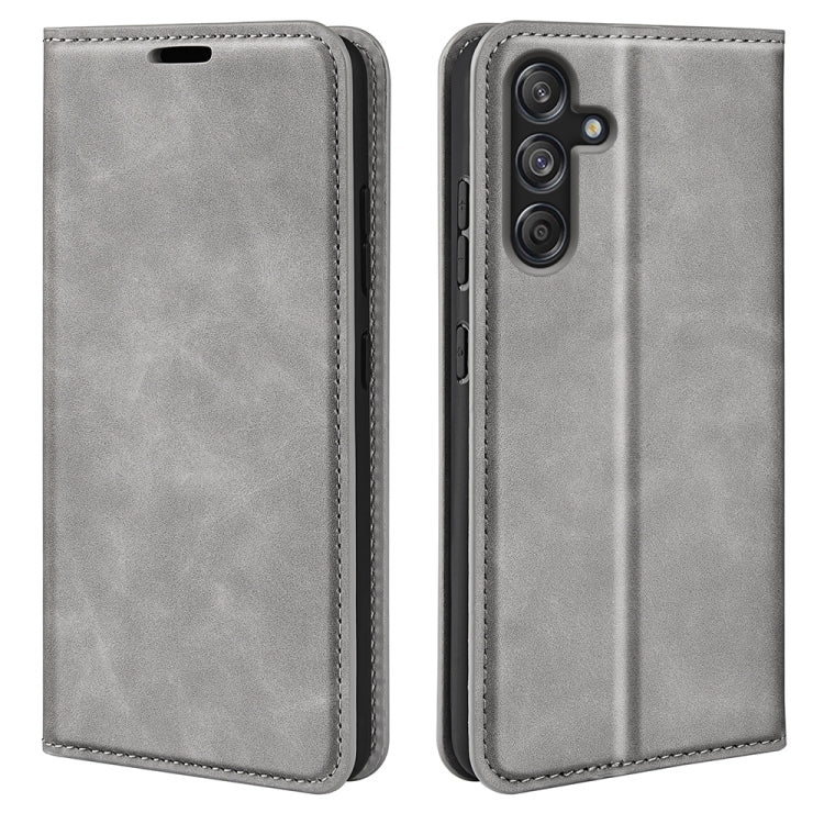 Retro-skin Magnetic Suction Leather Phone Case, For Samsung Galaxy S24 FE 5G, For Samsung Galaxy M55 5G, For Samsung Galaxy M15 5G, For Samsung Galaxy A55, For Samsung Galaxy A35, For Samsung Galaxy S24 Ultra 5G