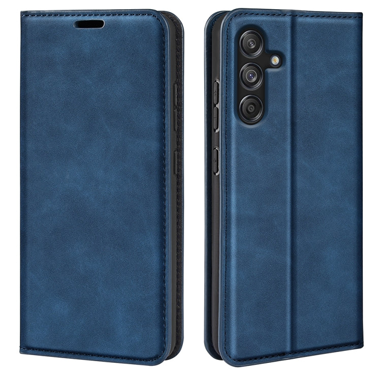 Retro-skin Magnetic Suction Leather Phone Case, For Samsung Galaxy S24 FE 5G, For Samsung Galaxy M55 5G, For Samsung Galaxy M15 5G, For Samsung Galaxy A55, For Samsung Galaxy A35, For Samsung Galaxy S24 Ultra 5G