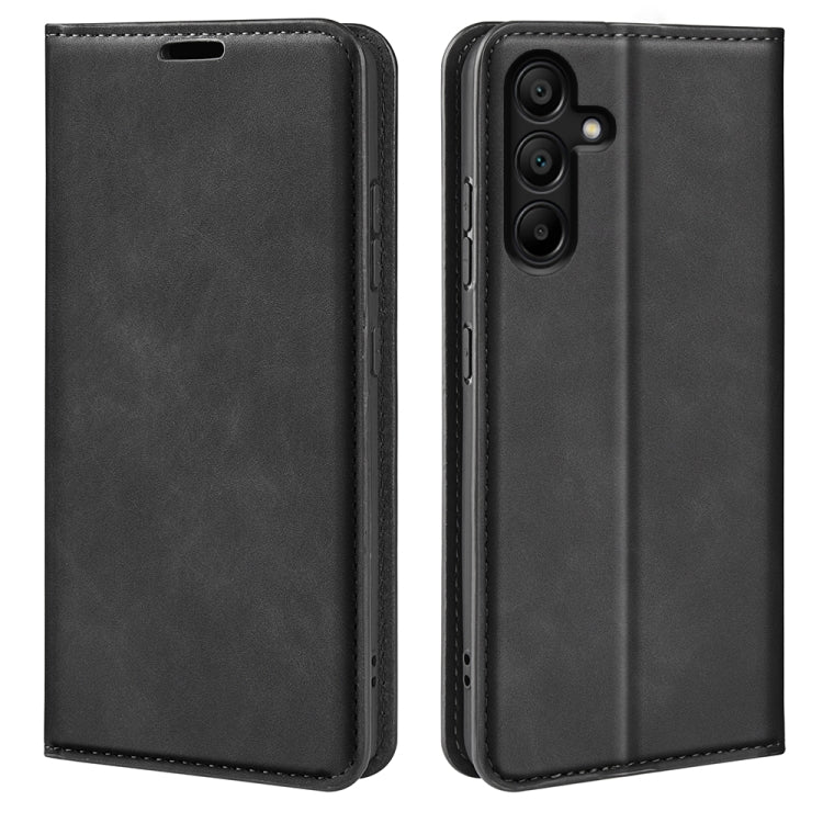 Retro-skin Magnetic Suction Leather Phone Case, For Samsung Galaxy S24 FE 5G, For Samsung Galaxy M55 5G, For Samsung Galaxy M15 5G, For Samsung Galaxy A55, For Samsung Galaxy A35, For Samsung Galaxy S24 Ultra 5G